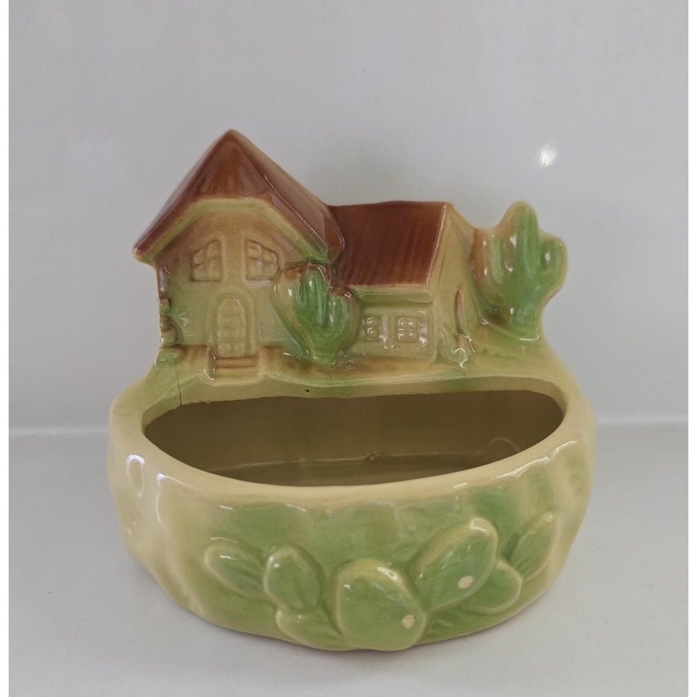 Vintage Fredericksburg Pottery Southwest Cottage Planter Catch-all